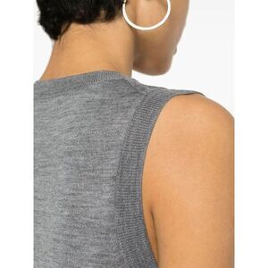PAROSH Sleeveless Knit Top Women GREY Sweaters & Knitwear
